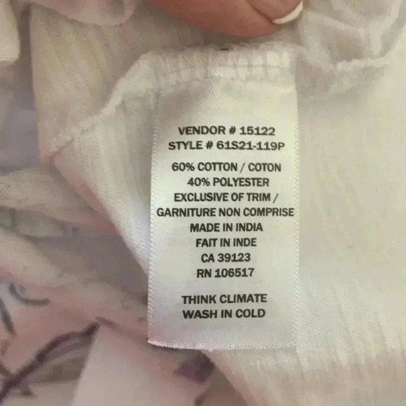 Northern Traditions petite NWOT embroidered and  embellished 3/4 sleeve T-shirt - Picture 5 of 7